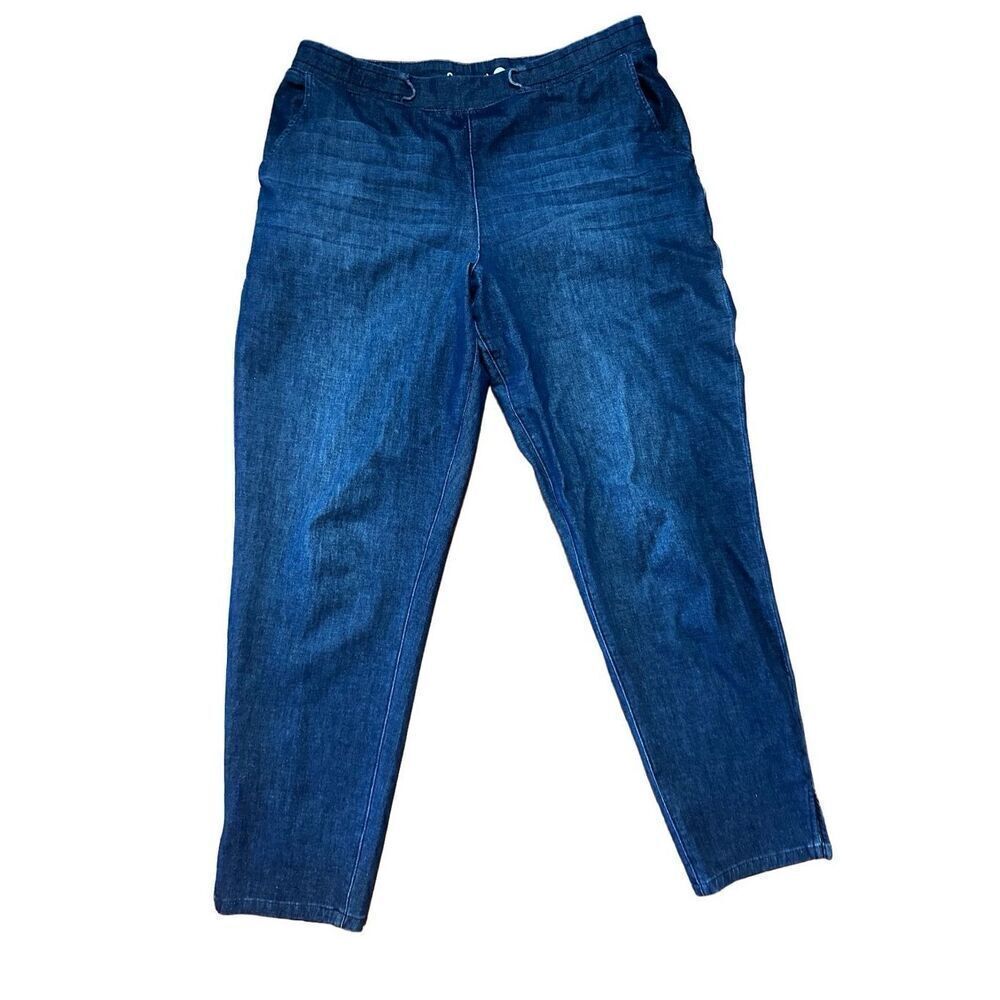 Betabrand womens pull on high rise skinny jeans sz L